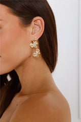 18k Gold Plated Trendier Earrings Gold