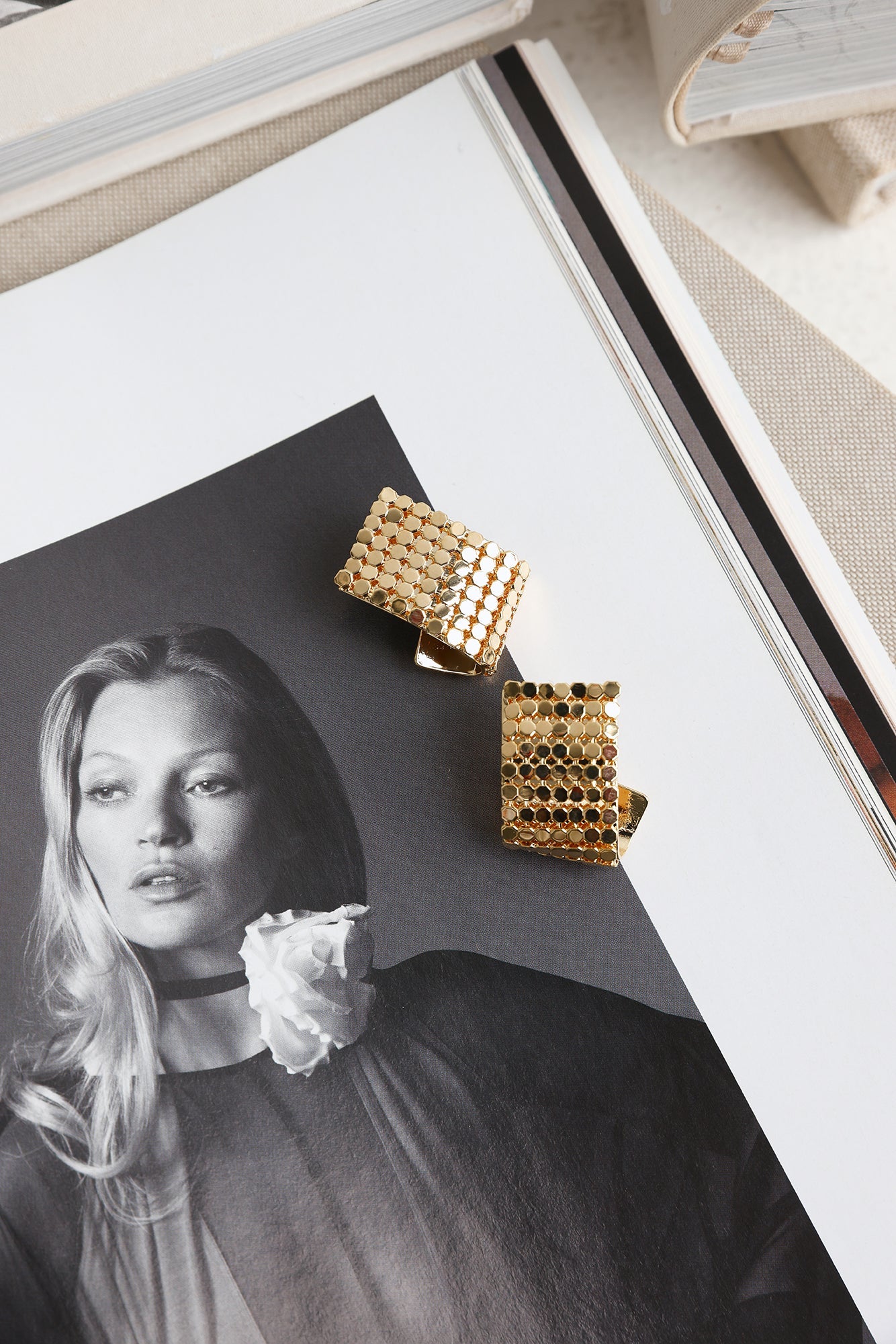 Disco Glam Earrings Gold