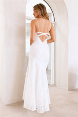 Country Charm Maxi Dress White