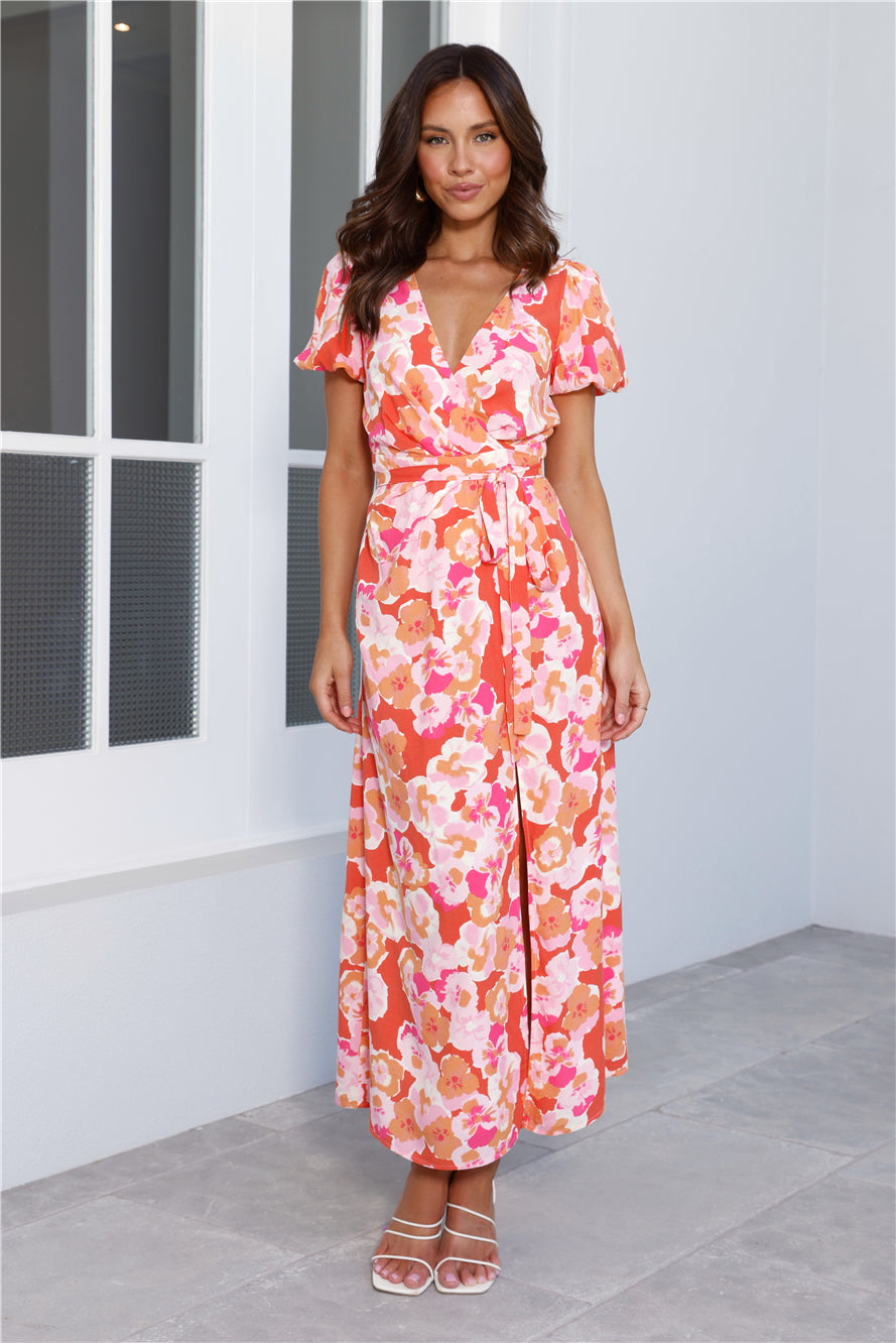 HELLO MOLLY Blossom Fantasy Midi Dress Print