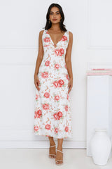 Luxe Dreamscape Midi Dress Pink