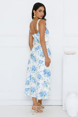Luxe Dreamscape Midi Dress Blue
