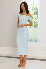 Love Lullabies Mesh Midi Dress Blue