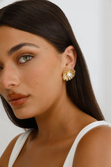 Fresh Jasmine Earrings Gold