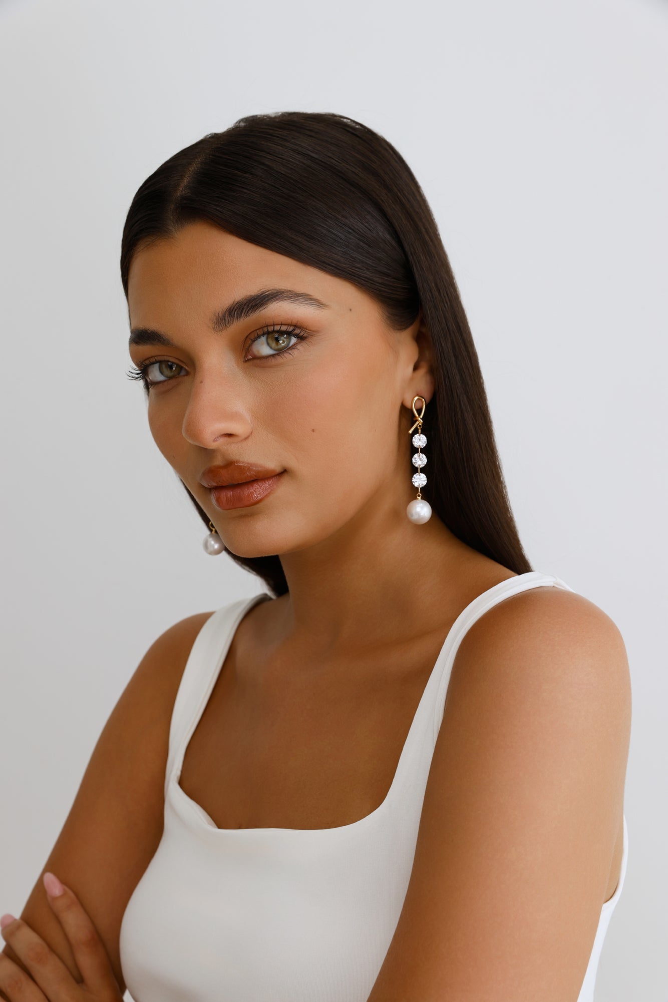 Designer Sparkles Earrings Gold