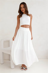Linked Together Crop Top White