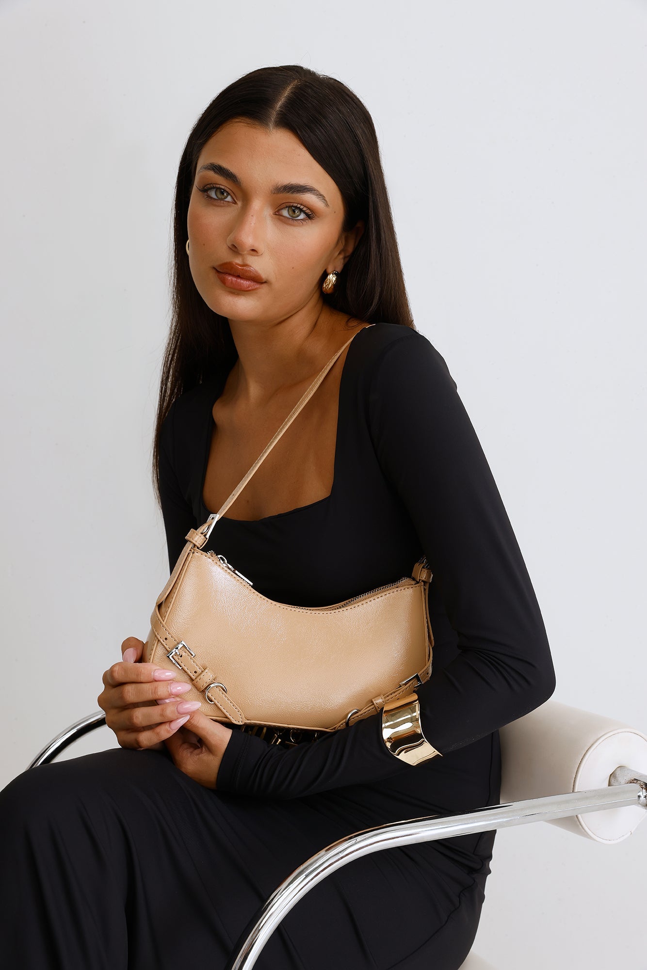 Fashionably Late Bag Light Brown