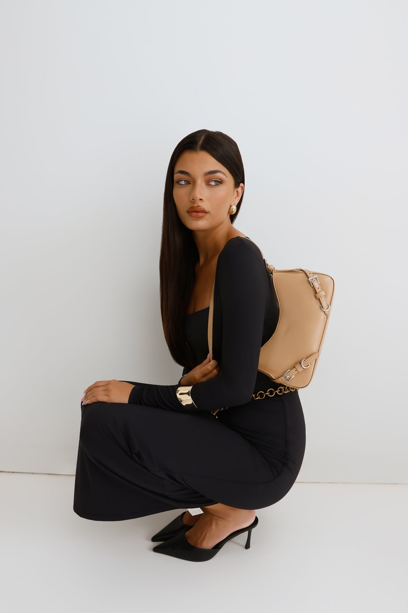 Fashionably Late Bag Light Brown
