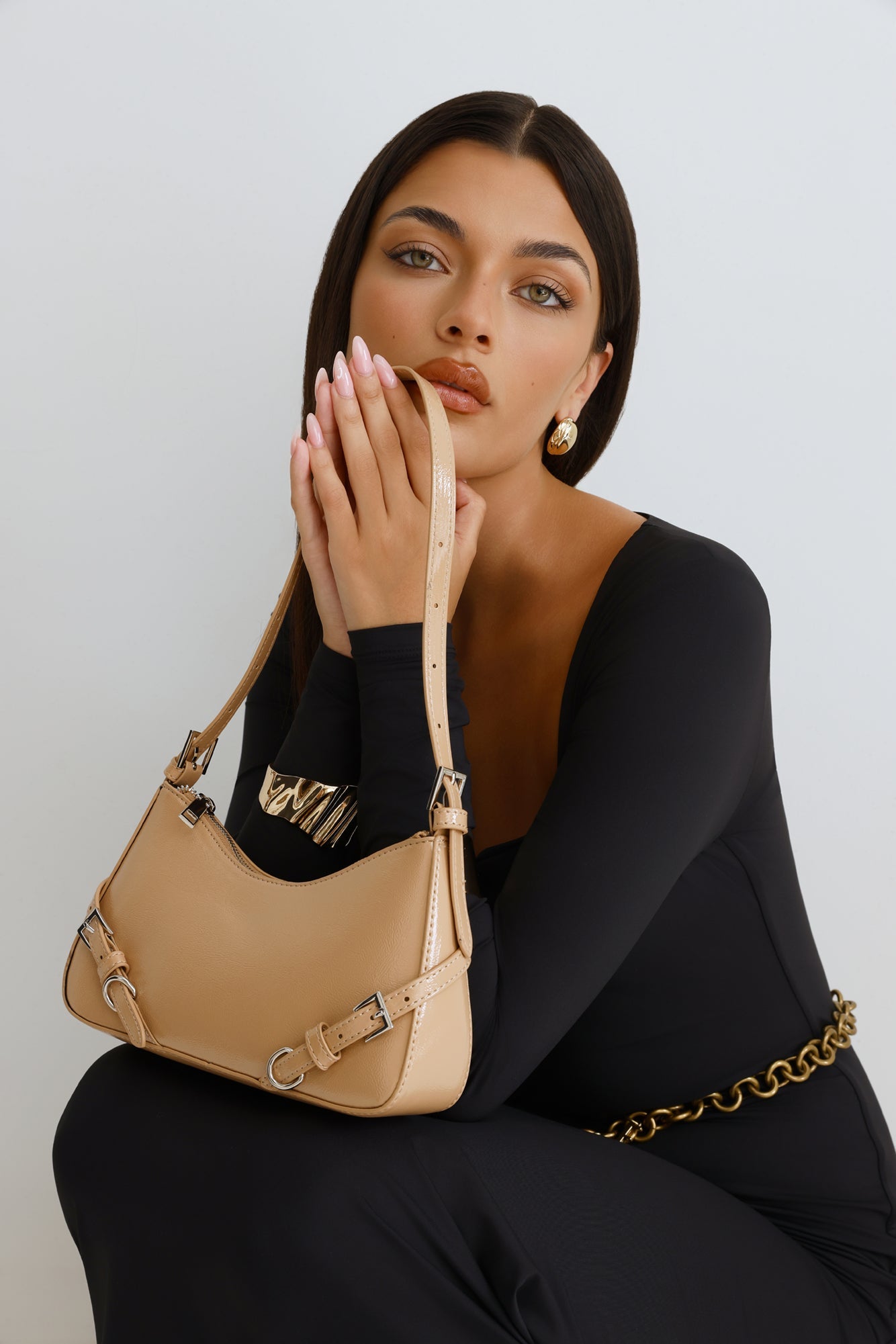 Fashionably Late Bag Light Brown