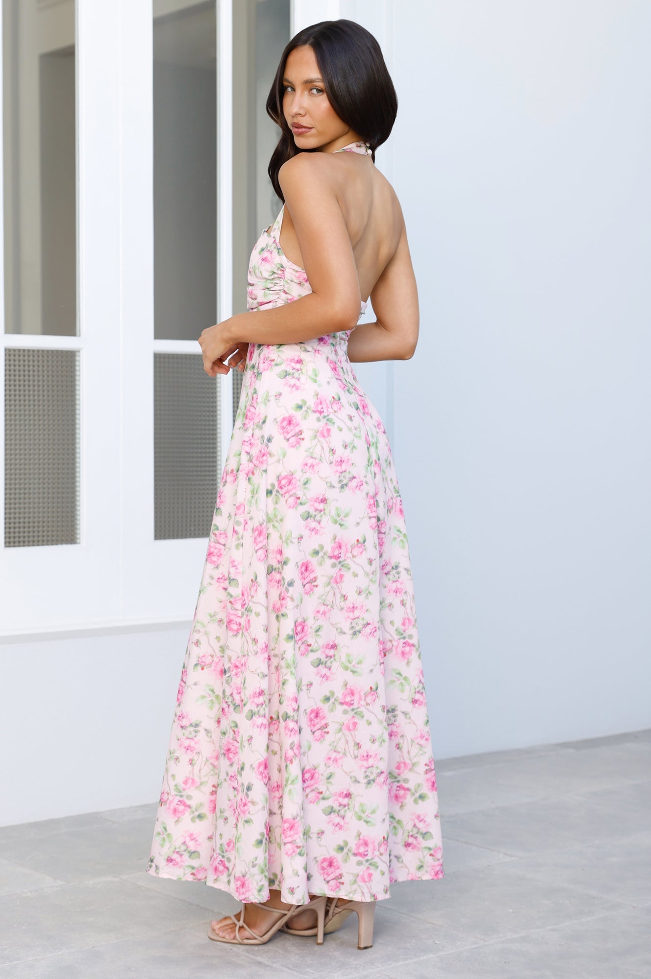 La Botanique Halter Maxi Dress Pink