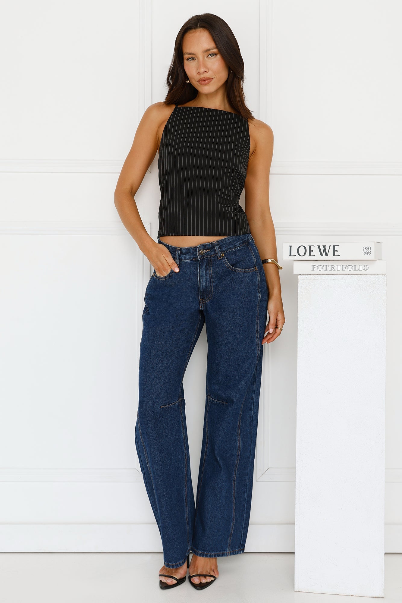 Horizon Top Onyx Pinstripe