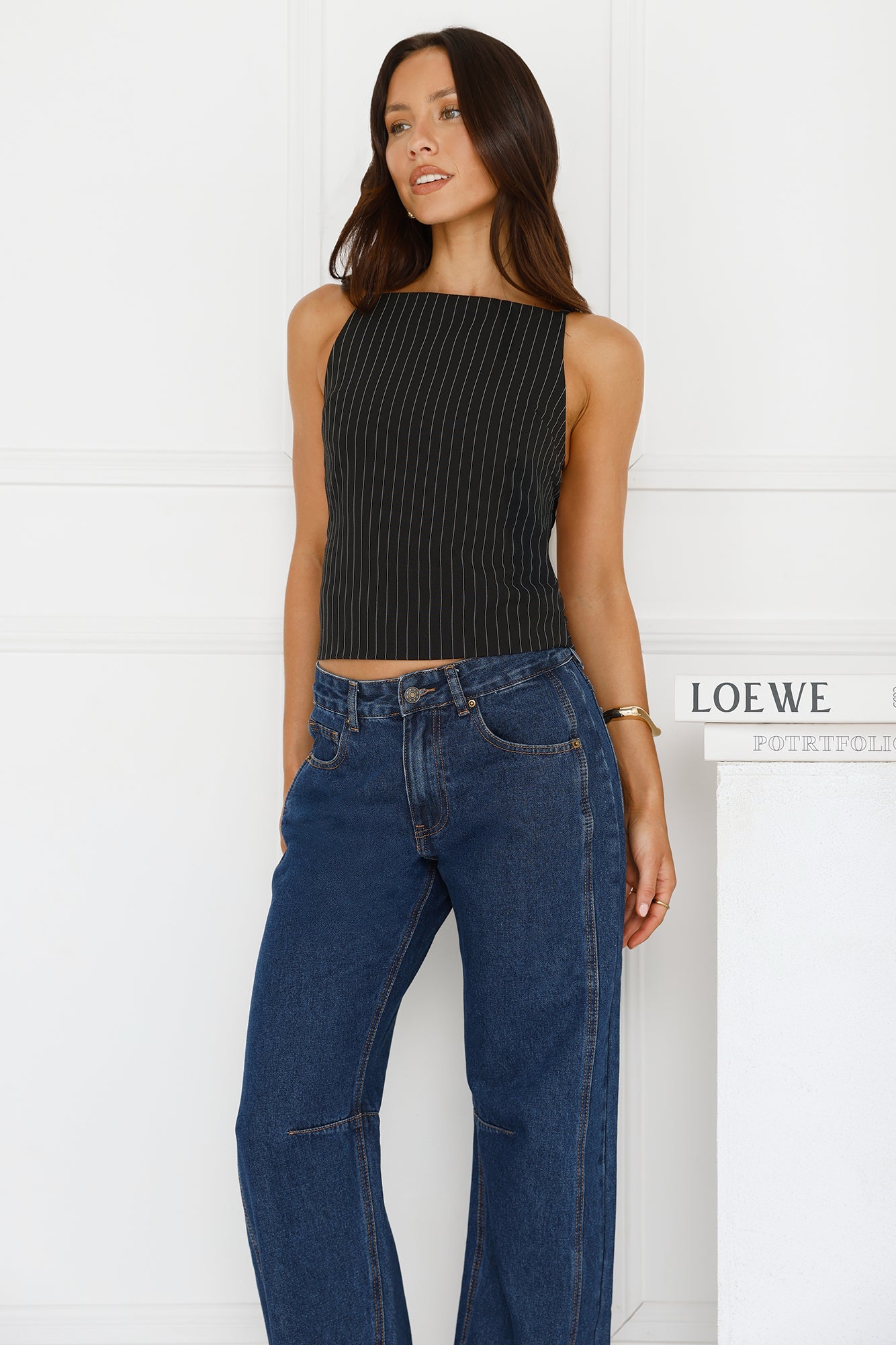 Horizon Top Onyx Pinstripe