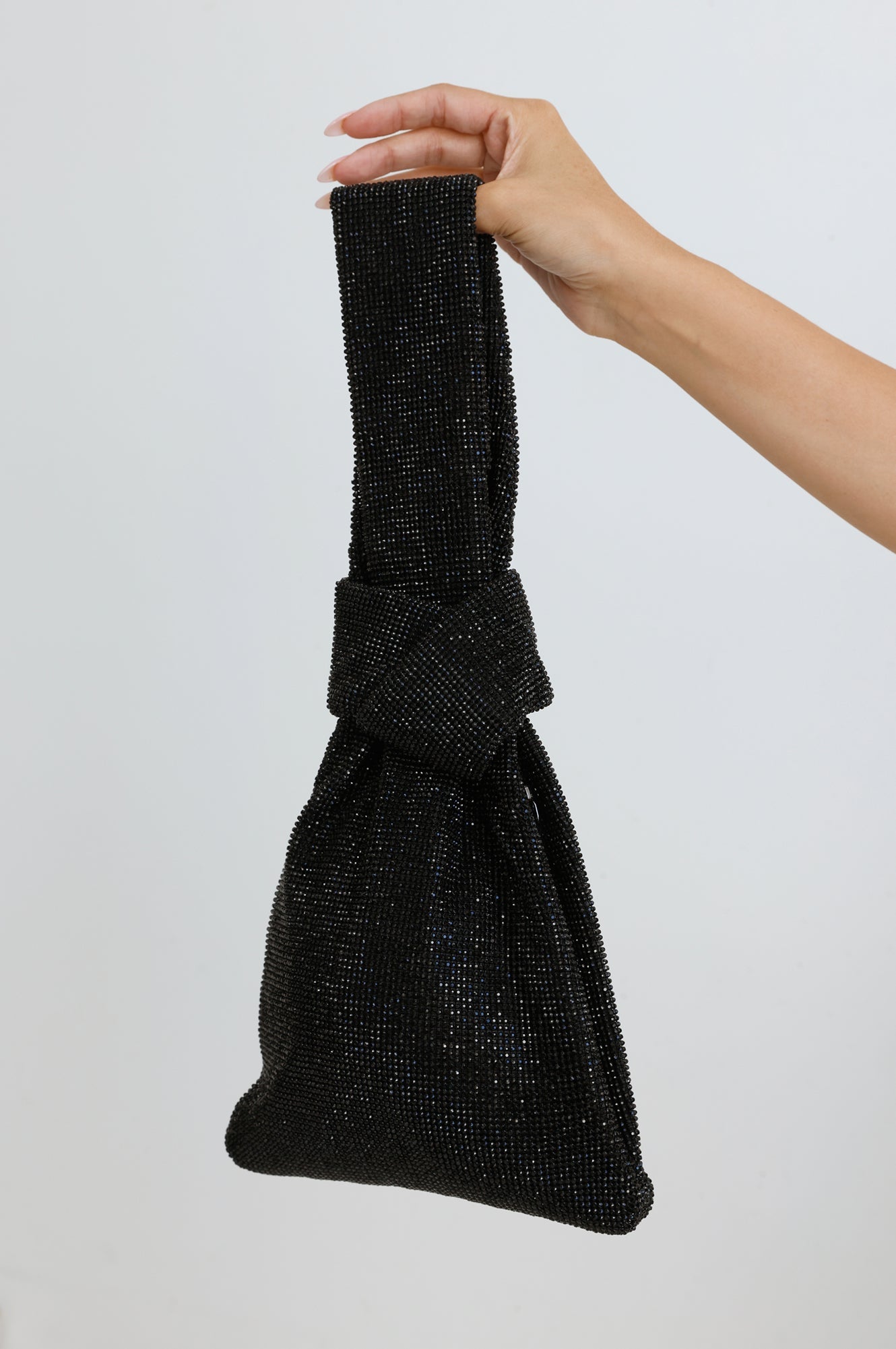Clarra Crystal Wristlet Black