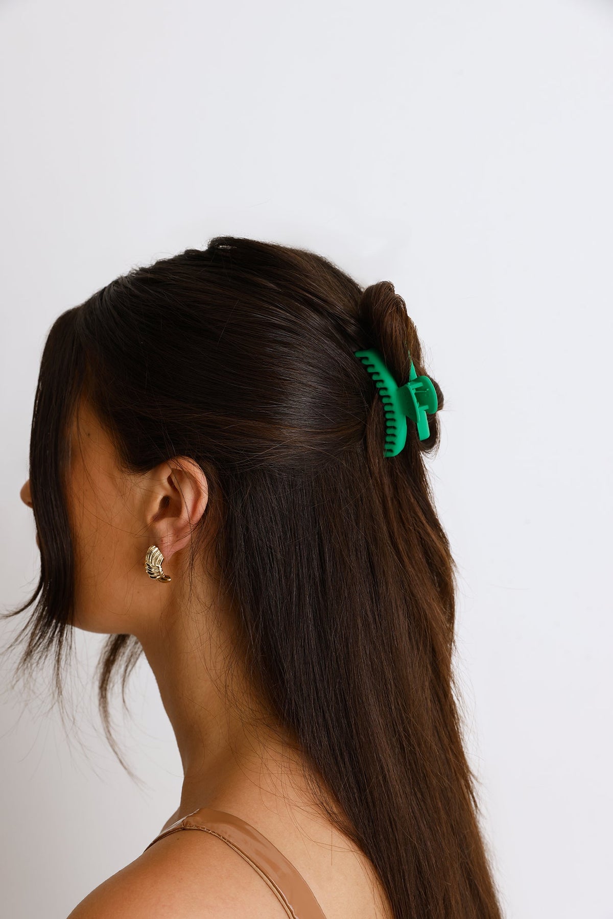 Matte Mini Hold Everything Claw Emerald Green