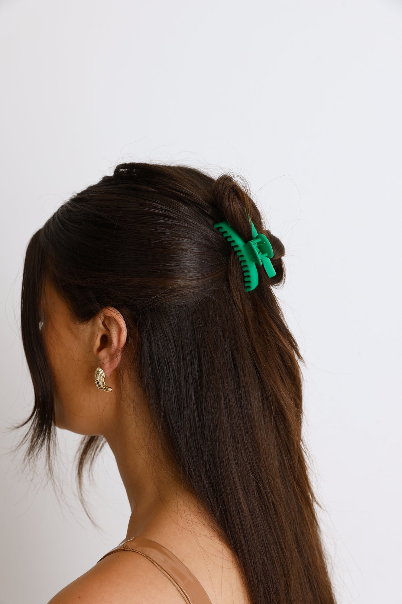 Matte Mini Hold Everything Claw Emerald Green