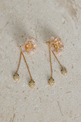 18k Gold Plated Floral Sparklers Earrings Gold