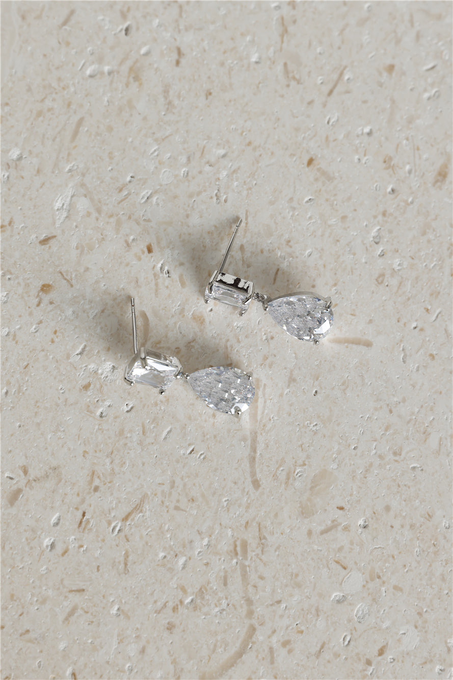 925 Silver Radiant Glitz Earrings Silver