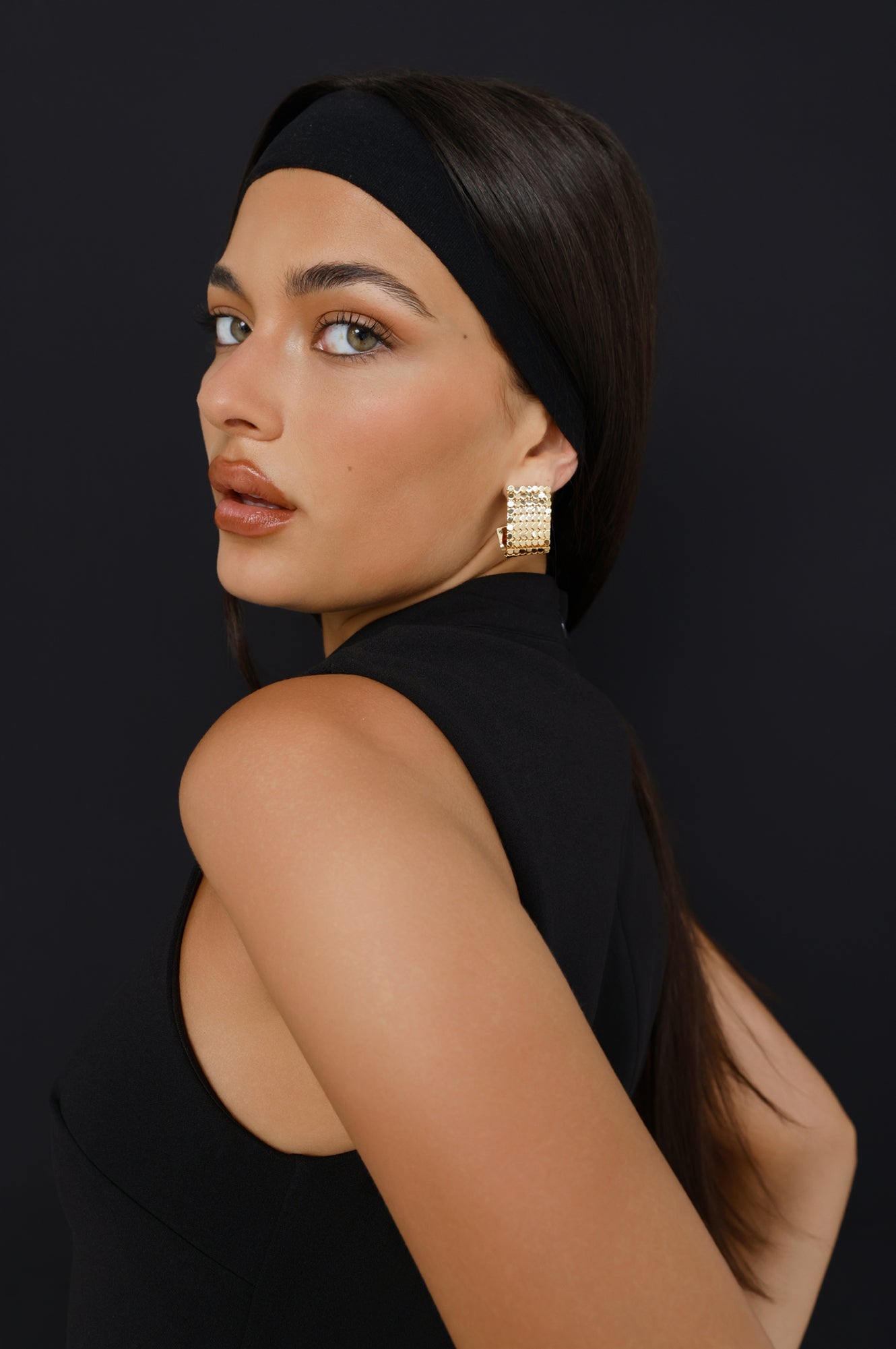 Disco Glam Earrings Gold
