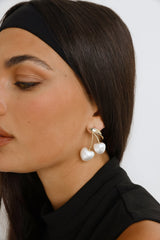 Pearl Cherries Earrings Gold