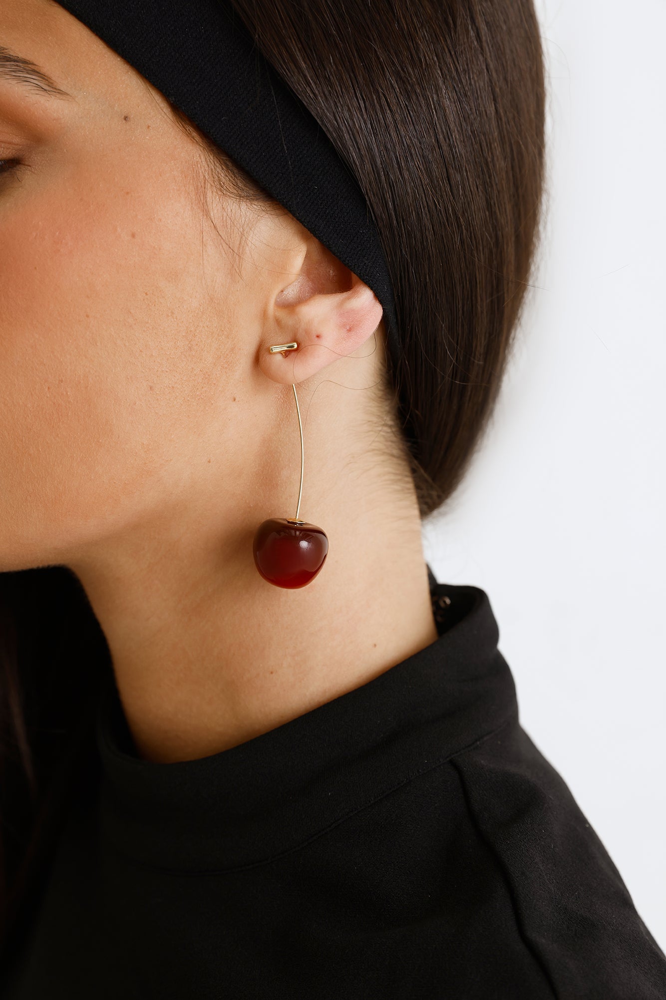 Cherry Kiss Earrings Gold