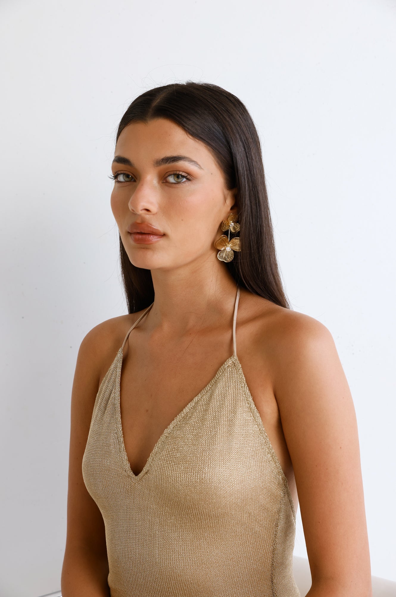 Florals First Earrings Gold