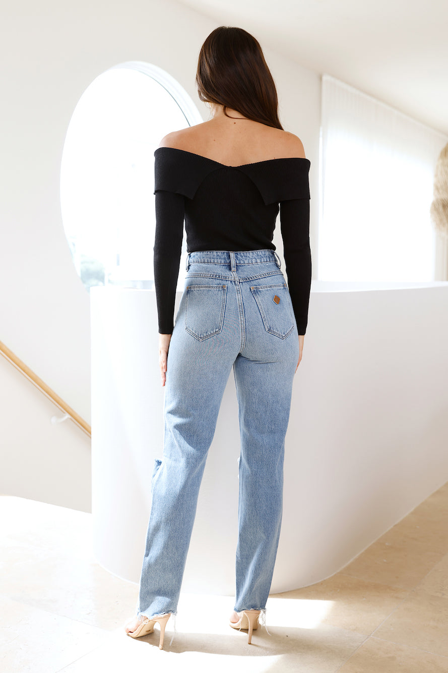 ABRAND A '94 High Straight Sylvie Rip Jeans