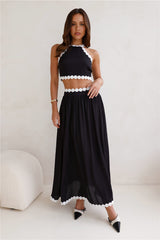 Linked Together Crop Top Black