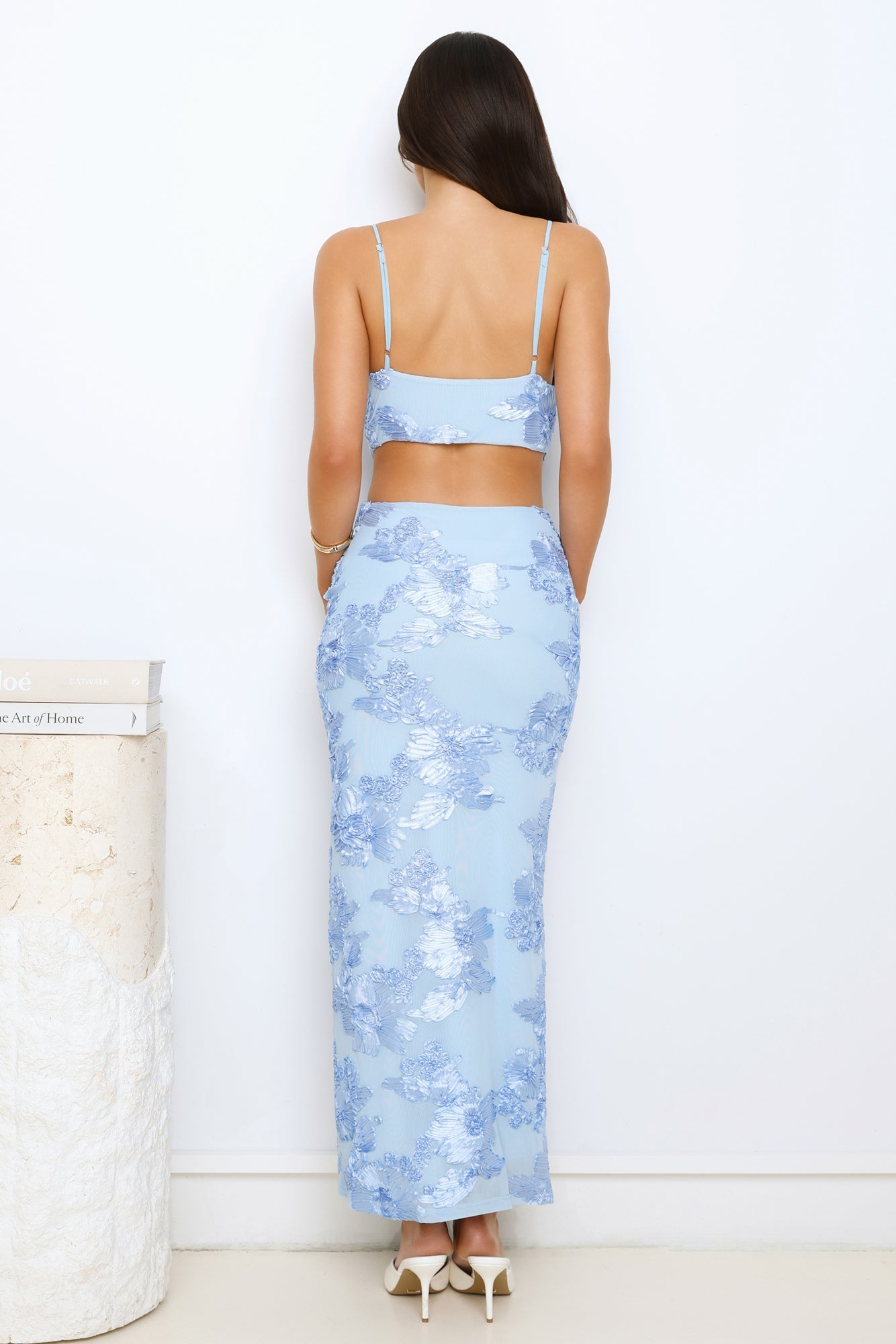 Iconic Instincts Mesh Maxi Dress Blue