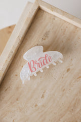 For The Bride Claw Clip White