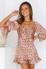 Catch Me Now Romper Mocha