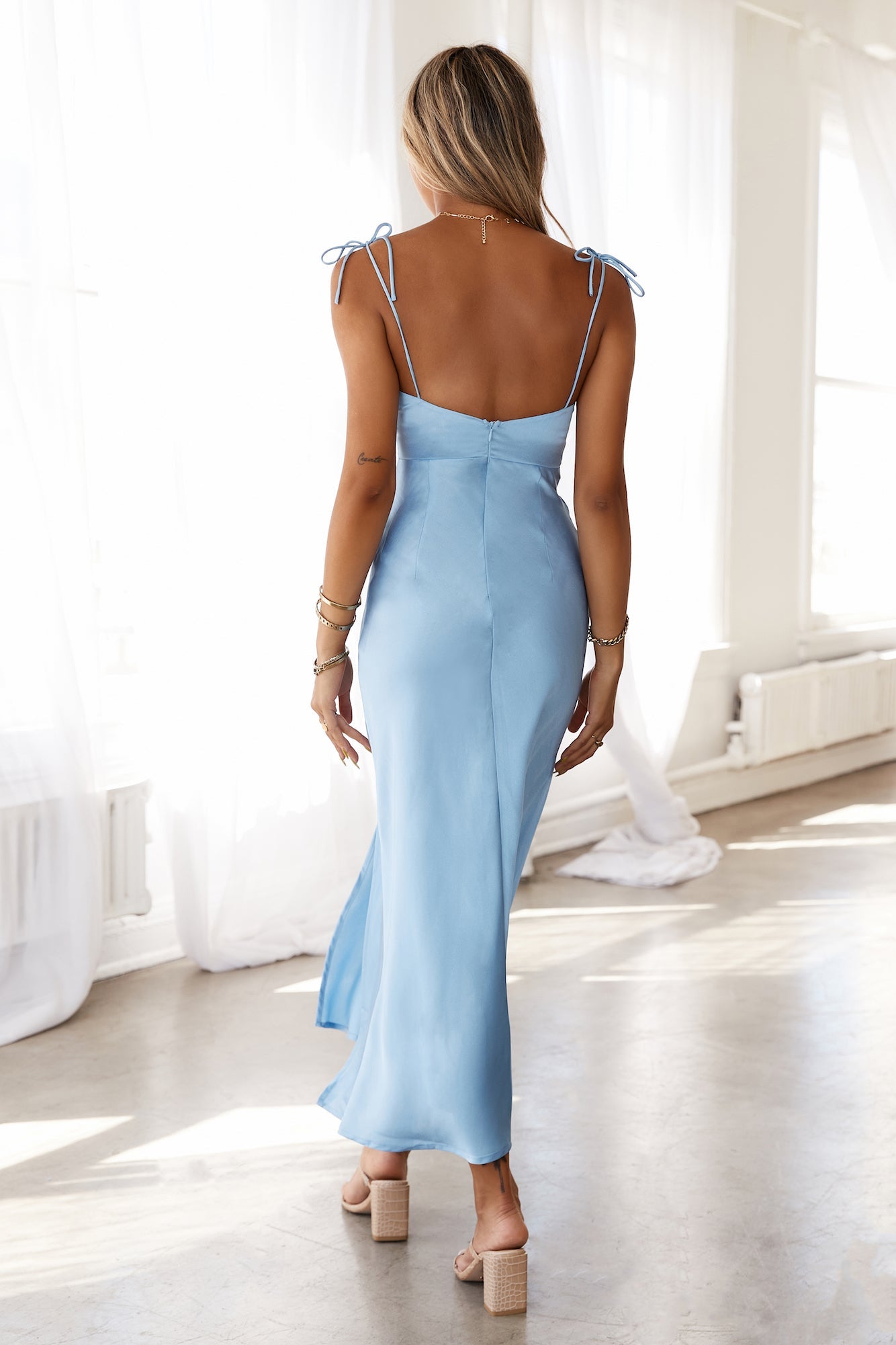 HELLO MOLLY Stay Pressed Maxi Dress Blue