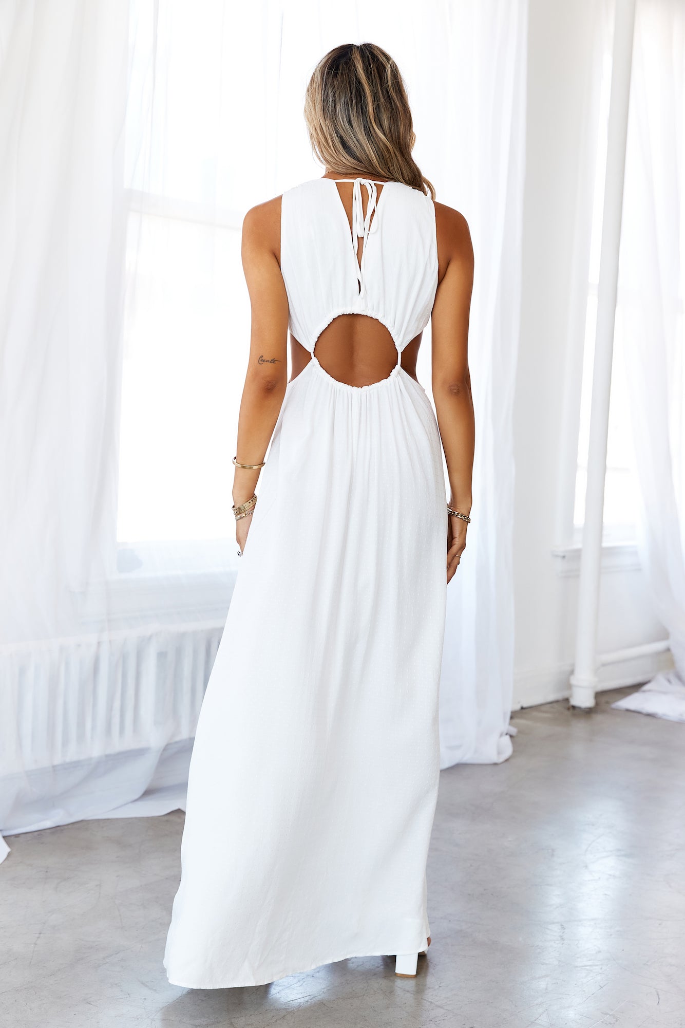 HELLO MOLLY No Other Love Maxi Dress White