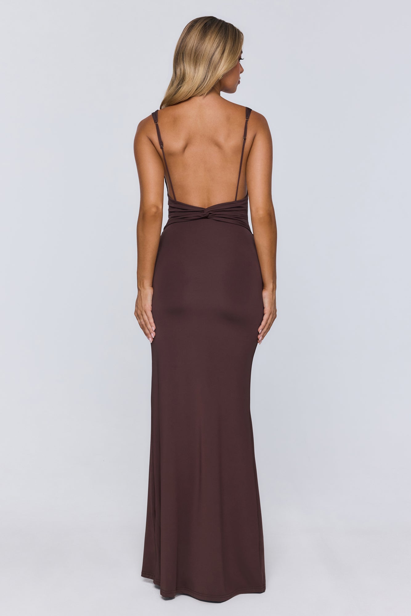 Late Night Energy Maxi Dress Brown