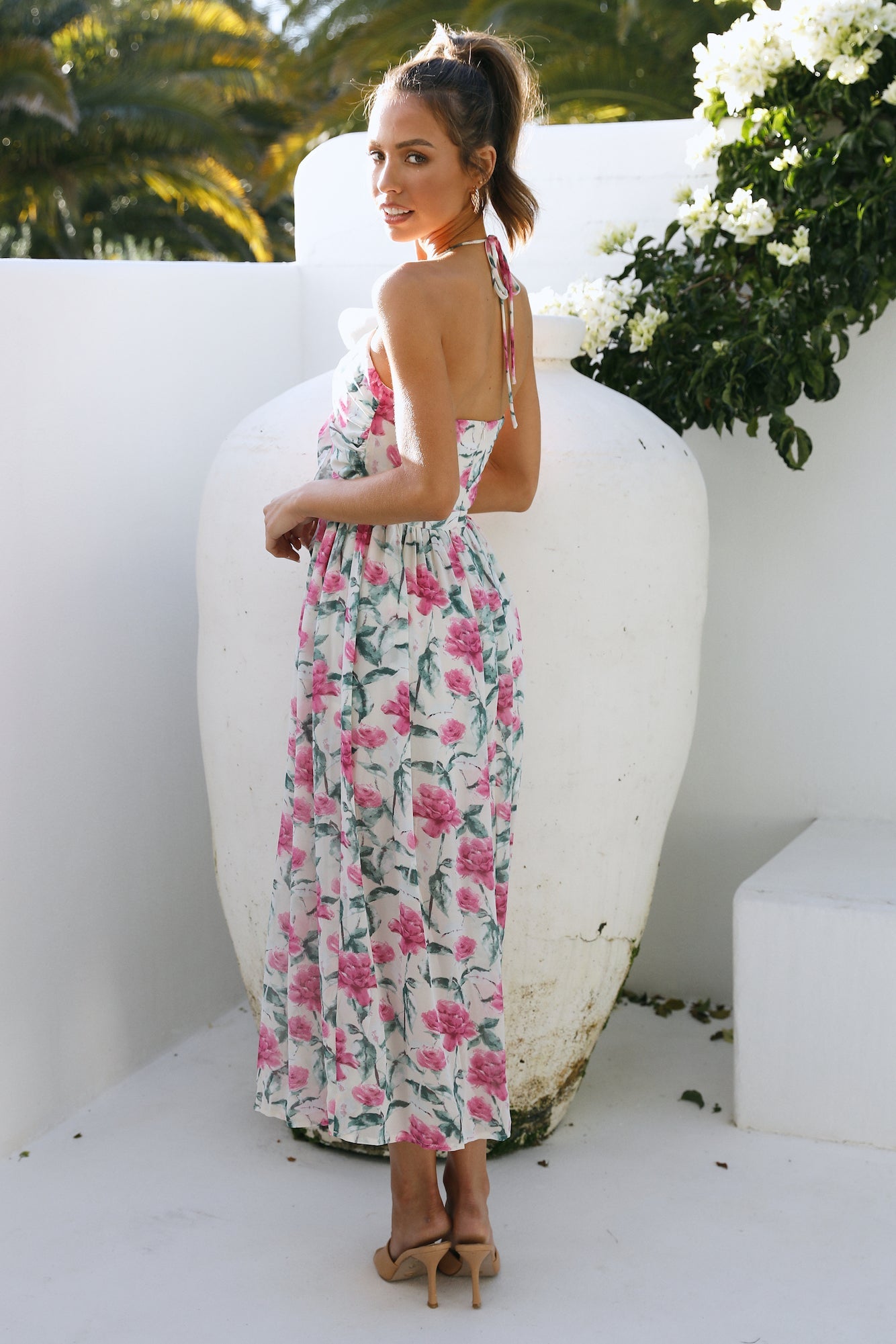 Feel The Tune Maxi Dress Beige