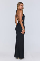 Hotter Now Halter Maxi Dress Black