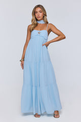 Flowing Sea Maxi Dress Blue