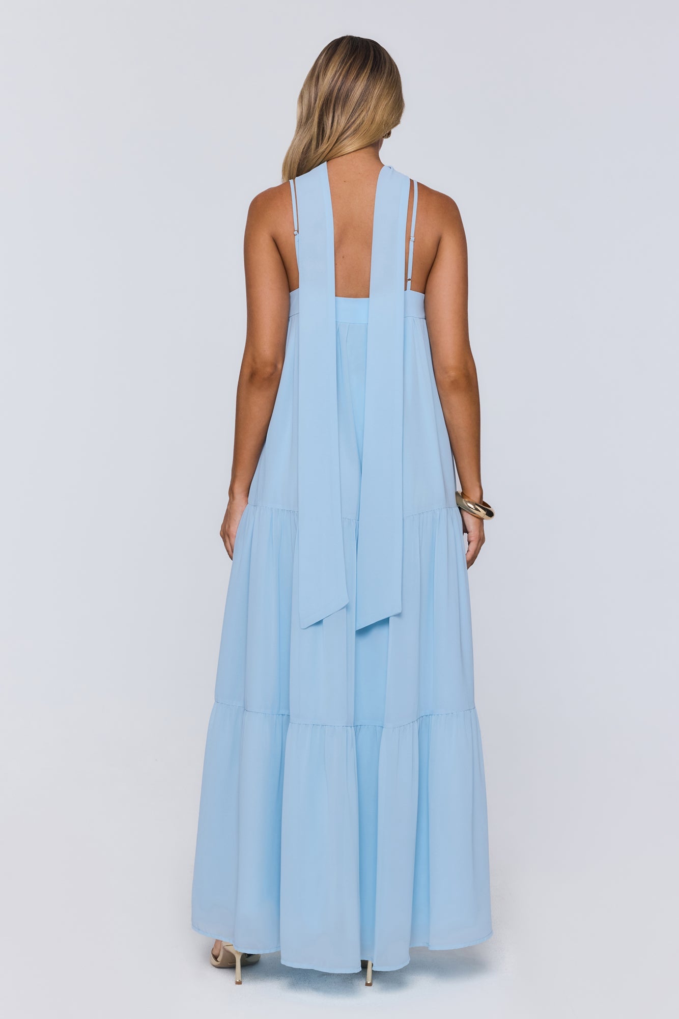 Flowing Sea Maxi Dress Blue