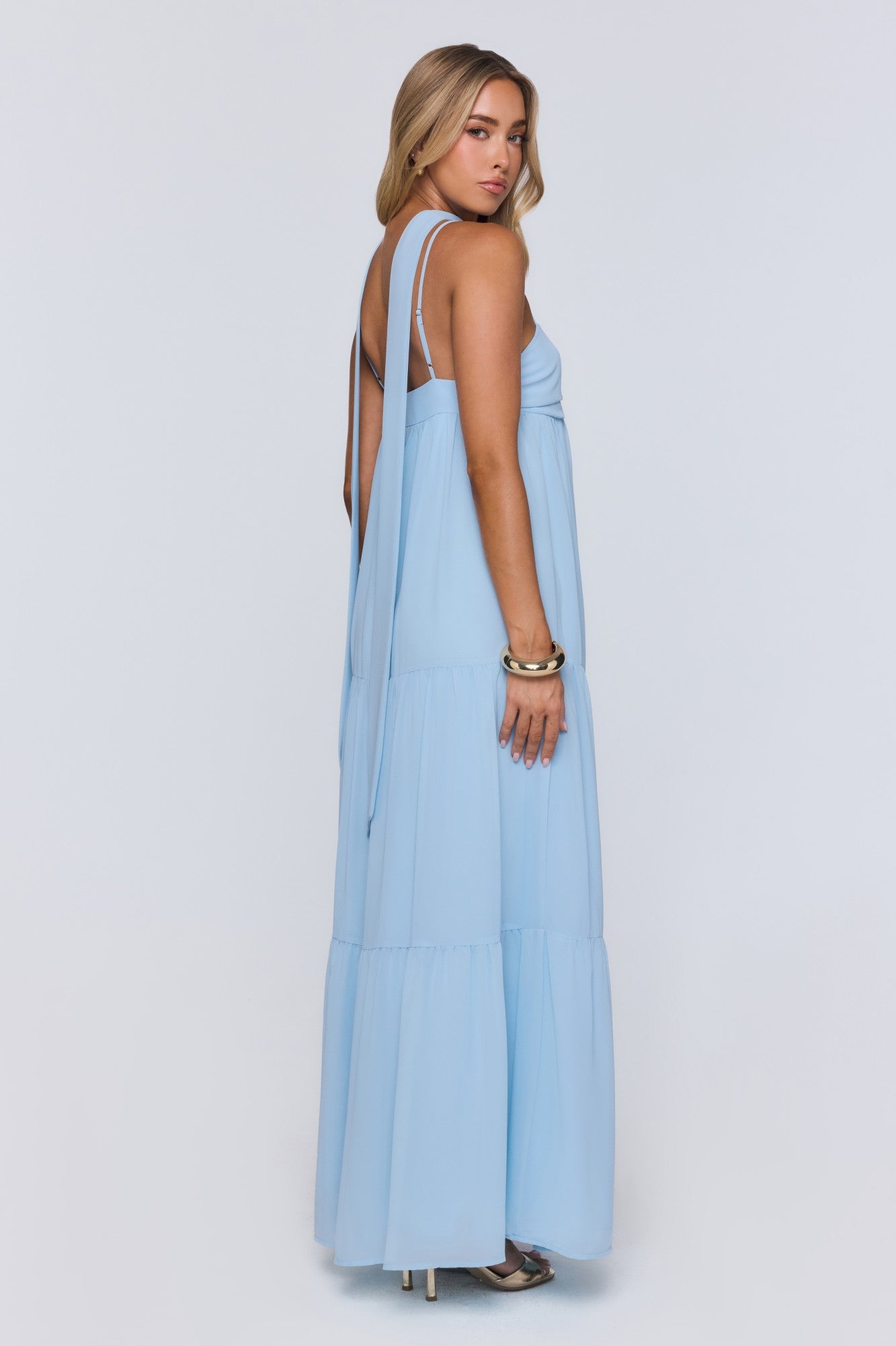 Flowing Sea Maxi Dress Blue