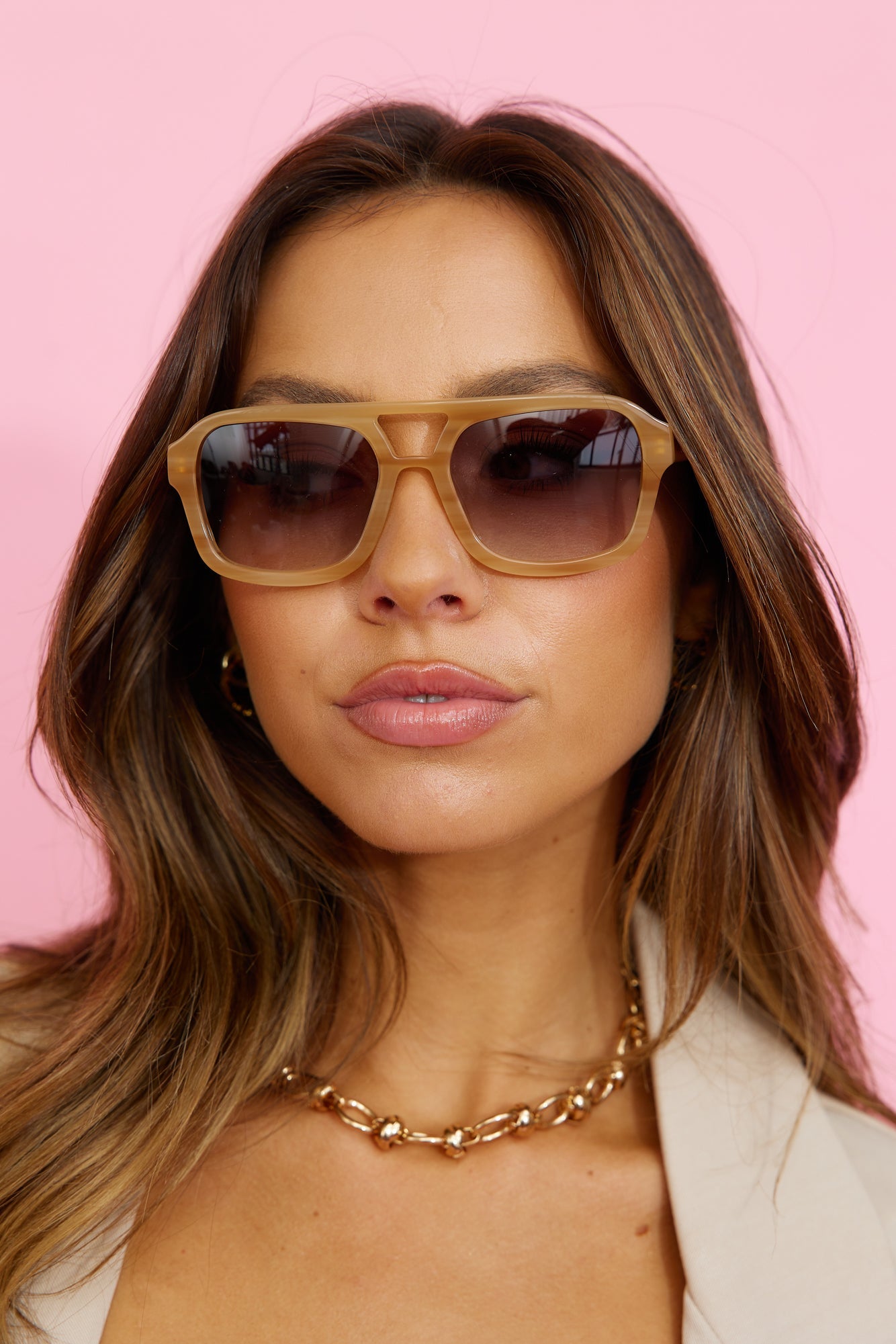 BANBÉ The Moss Sunglasses Sand Tort-Oat Fade