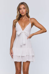 Just My Energy Mini Dress White