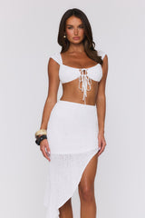 Blanco Midi Skirt White