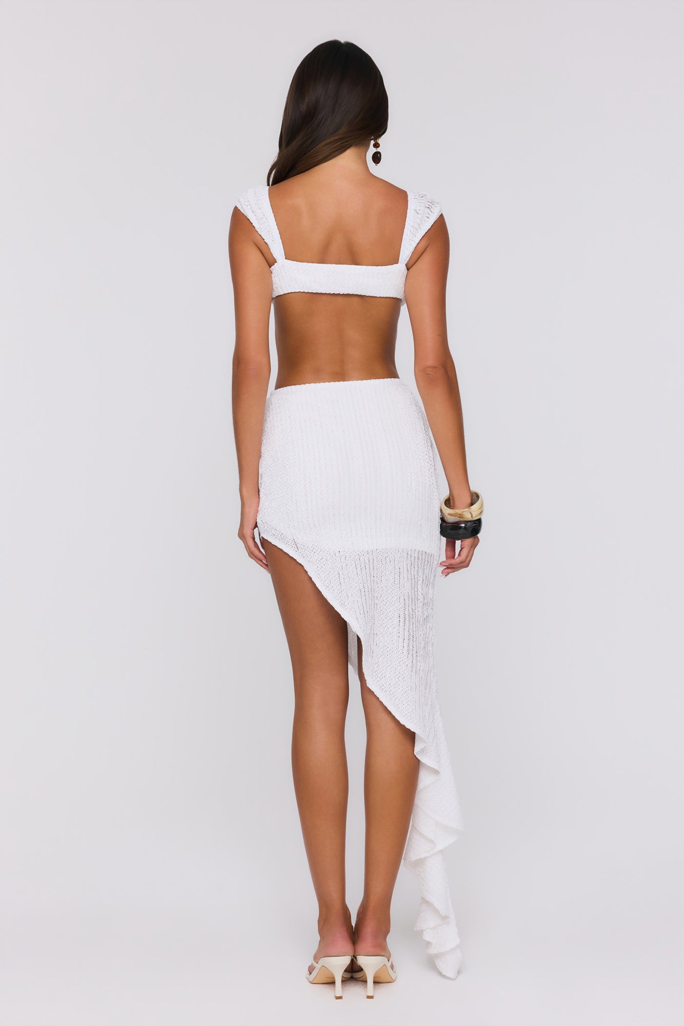 Blanco Midi Skirt White
