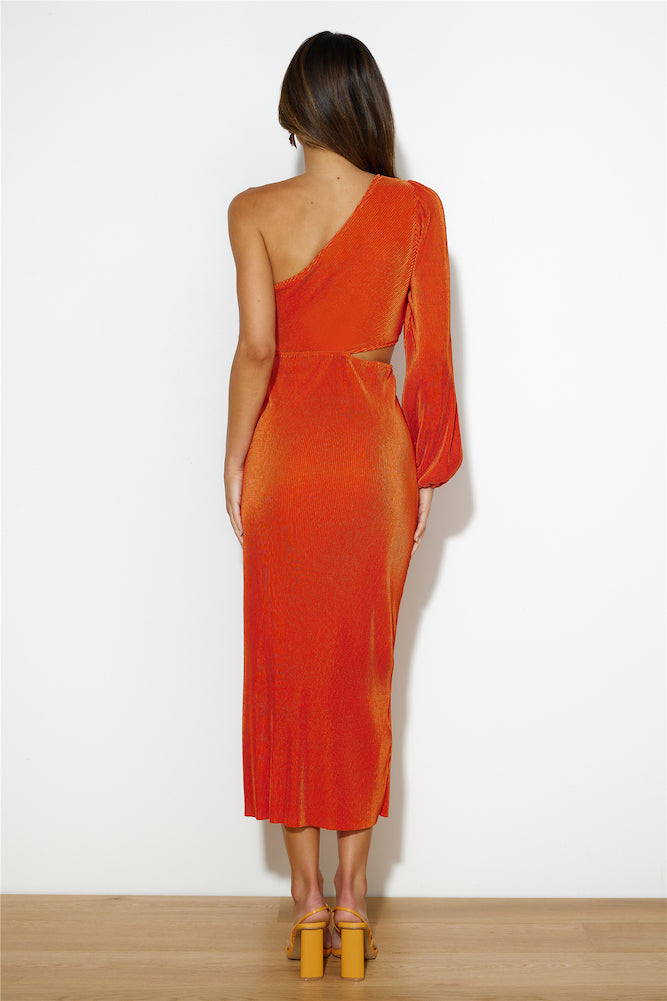 Honey Lover Midi Dress Orange