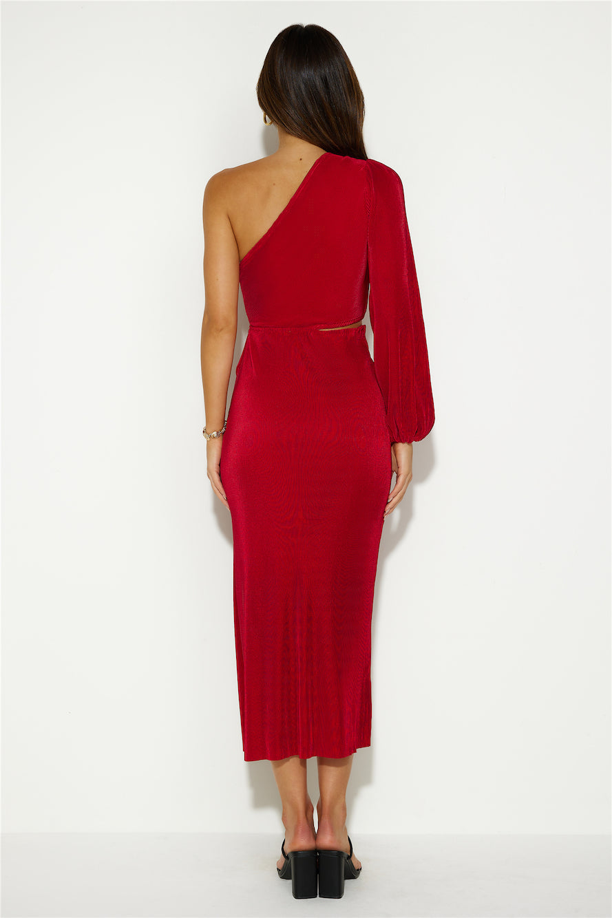 Honey Lover Midi Dress Red