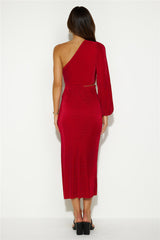 Honey Lover Midi Dress Red