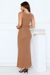 Mariner's Glow Glitter Maxi Dress Brown