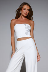Luxe Life Vibes Strapless Top White