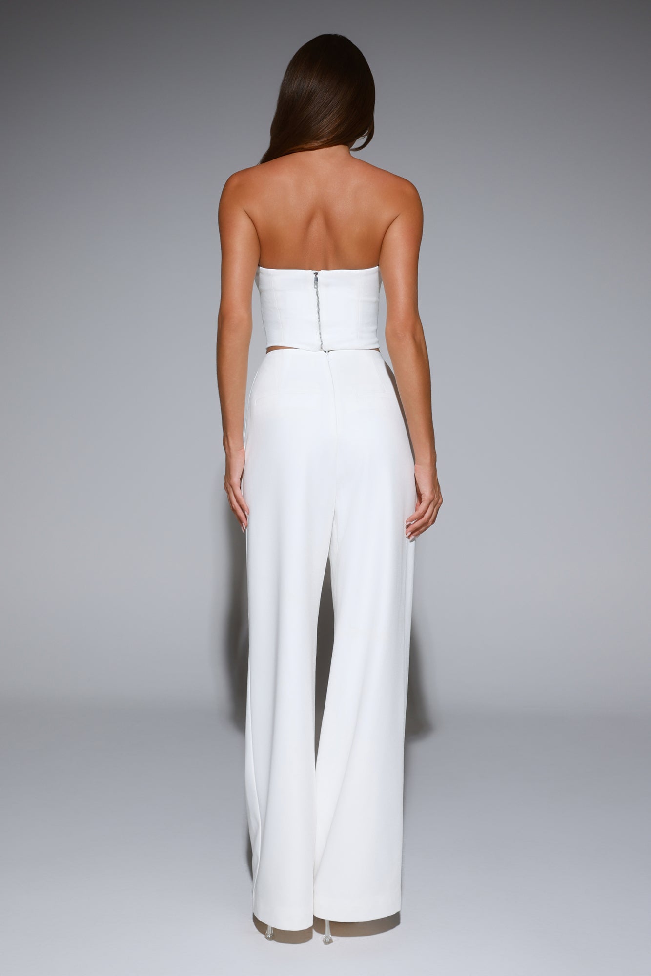Luxe Life Vibes Strapless Top White
