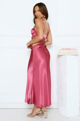 Aurora Lullaby Off Shoulder Maxi Dress Rose