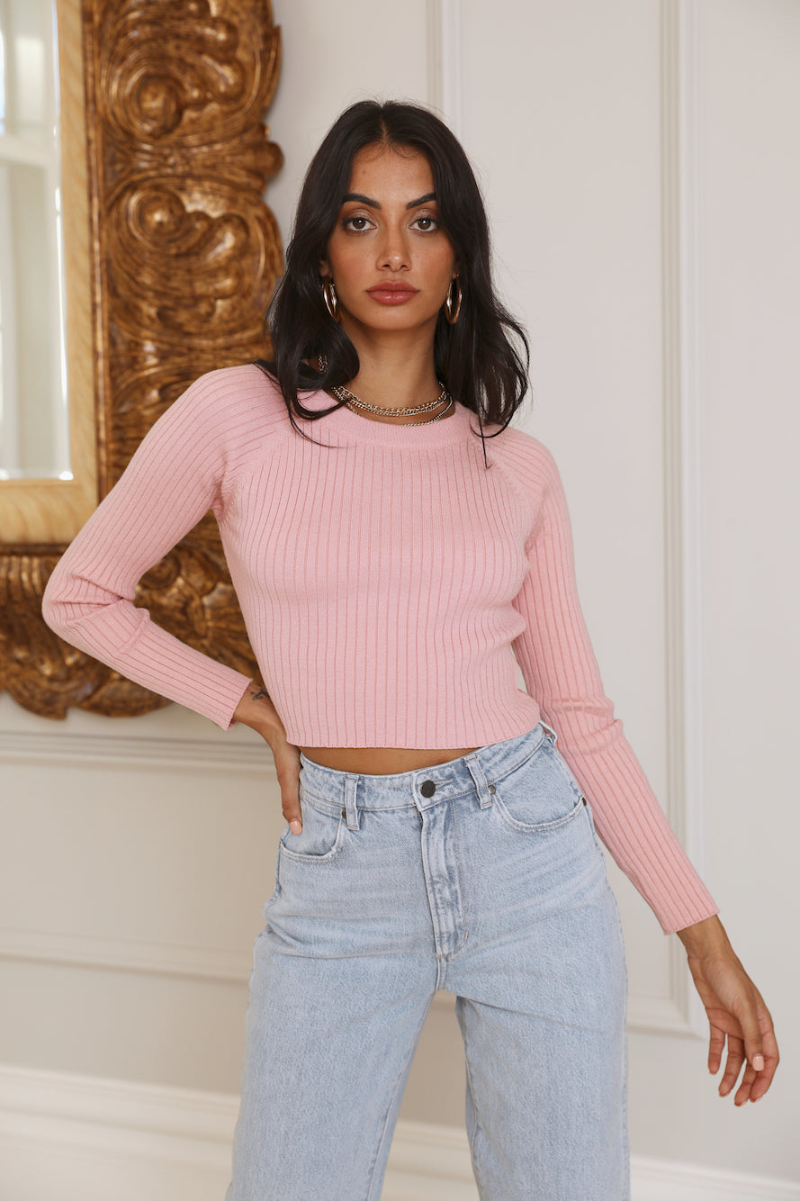 Fairy Floss Dreams Knit Top Pink